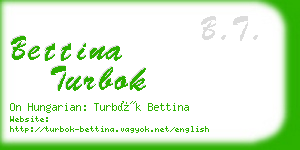 bettina turbok business card